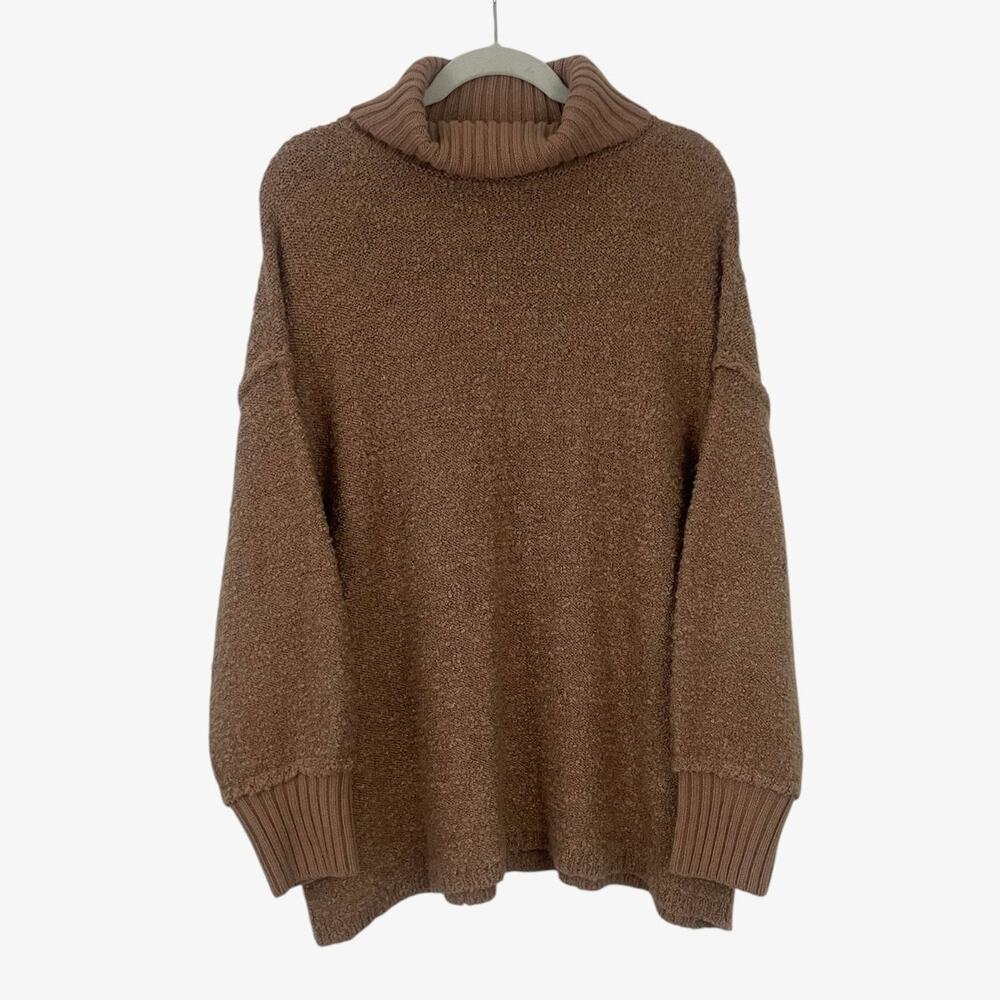 Pink Lily Knit Tan Turtleneck Sweater